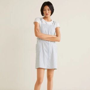 Striped pinafore dress